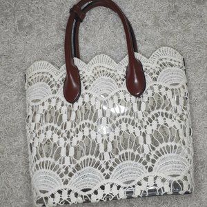 FINAL SALE! White Crotchet Purse/Tote
